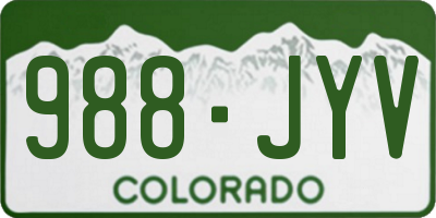 CO license plate 988JYV