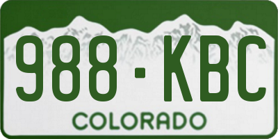 CO license plate 988KBC