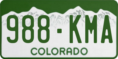 CO license plate 988KMA
