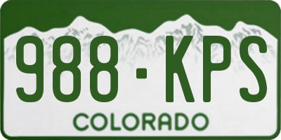CO license plate 988KPS