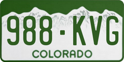 CO license plate 988KVG