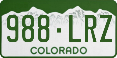 CO license plate 988LRZ