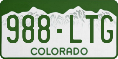 CO license plate 988LTG