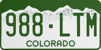 CO license plate 988LTM