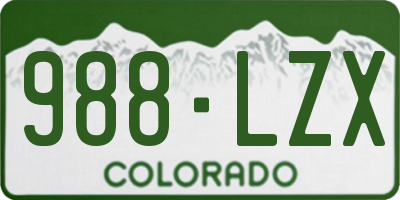 CO license plate 988LZX