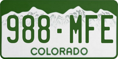 CO license plate 988MFE