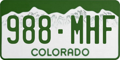 CO license plate 988MHF