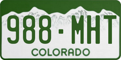 CO license plate 988MHT