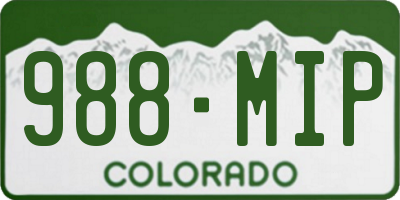 CO license plate 988MIP