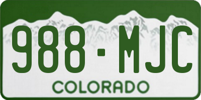 CO license plate 988MJC