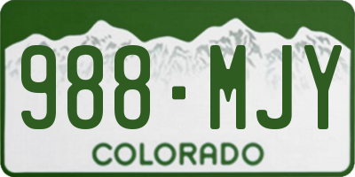 CO license plate 988MJY