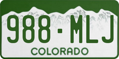 CO license plate 988MLJ