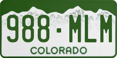 CO license plate 988MLM