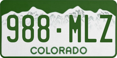 CO license plate 988MLZ