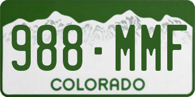 CO license plate 988MMF