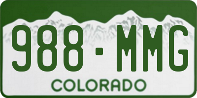 CO license plate 988MMG