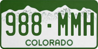 CO license plate 988MMH