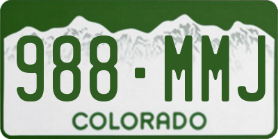 CO license plate 988MMJ