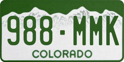 CO license plate 988MMK