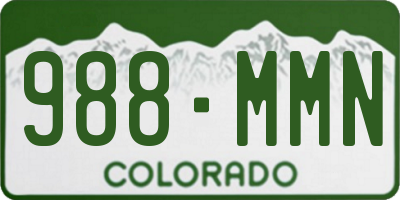 CO license plate 988MMN