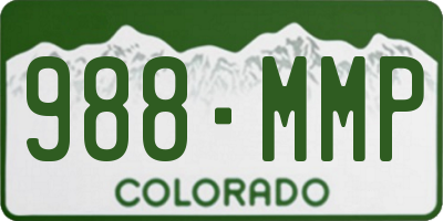 CO license plate 988MMP