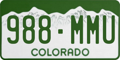 CO license plate 988MMU