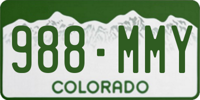 CO license plate 988MMY