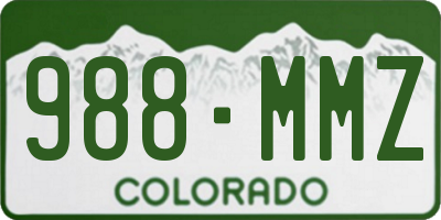 CO license plate 988MMZ