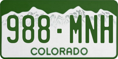 CO license plate 988MNH