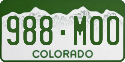 CO license plate 988MOO