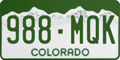 CO license plate 988MQK