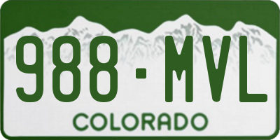 CO license plate 988MVL