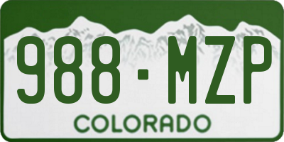 CO license plate 988MZP