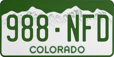 CO license plate 988NFD
