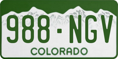 CO license plate 988NGV