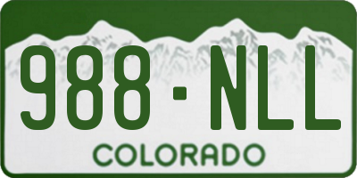 CO license plate 988NLL
