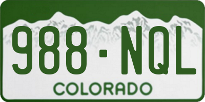 CO license plate 988NQL