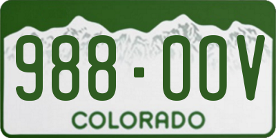 CO license plate 988OOV