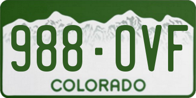 CO license plate 988OVF
