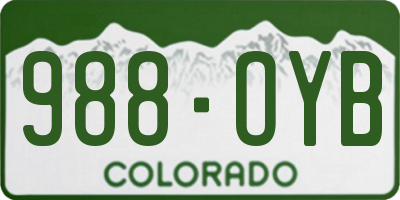 CO license plate 988OYB