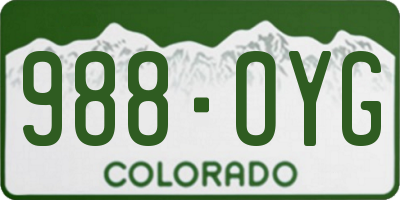 CO license plate 988OYG