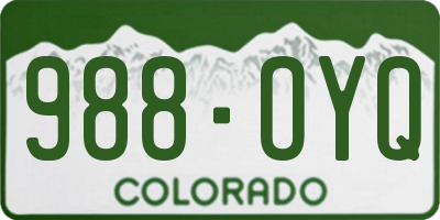 CO license plate 988OYQ