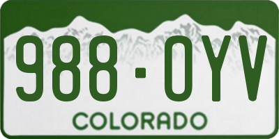 CO license plate 988OYV