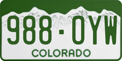 CO license plate 988OYW