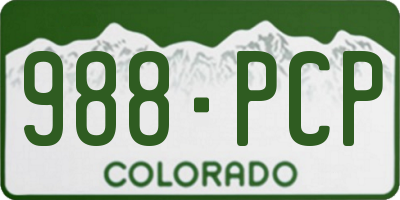 CO license plate 988PCP