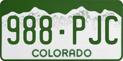 CO license plate 988PJC