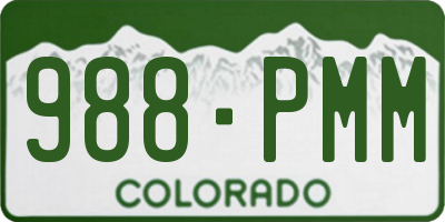 CO license plate 988PMM
