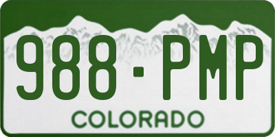 CO license plate 988PMP