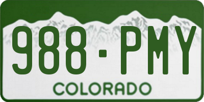 CO license plate 988PMY
