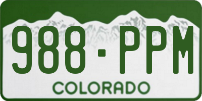 CO license plate 988PPM